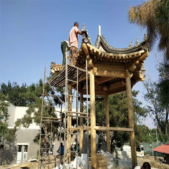 江苏南京古建凉亭施工-江苏古建工程施工公司-江苏古建小青瓦飞檐亭子制作